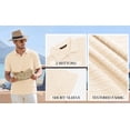 thumbnail image 4 of RICHCOIN Mens Casual Polo Shirt Summer Short Sleeve Vacation Button Beach Knit Stretchy Golf Shirts, 4 of 7