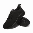 thumbnail image 3 of Men's Lightweight Breathable Running Shoes - Minimalist Black Sneakers with Cushioned EVA Sole, Lace-Up Training Shoes for Gym, Jogging, Everyday - All-Season Athletic Footwear, Foam Runner Shoes,, 3 of 7