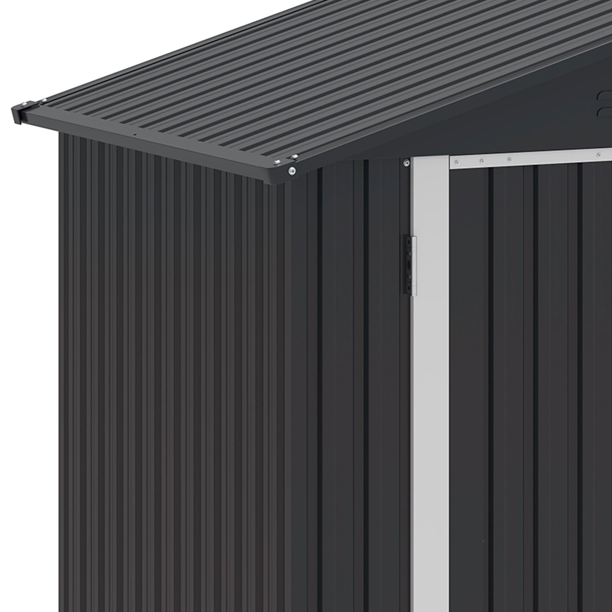 Uforic 6x4ft Outdoor Storage Shed, Lockable and Weatherproof with Vents for Backyard, Dark Gray