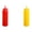 Red & Yellow, variant on witspace Ketchup Squeeze Bottles - 24 OZ Plastic Condiment Squeeze Squirt Bottles and Caps with Discrete Measurements, for Ketchup, BBQ, Sauces, Syrup, Condiments, Dressings, Paint