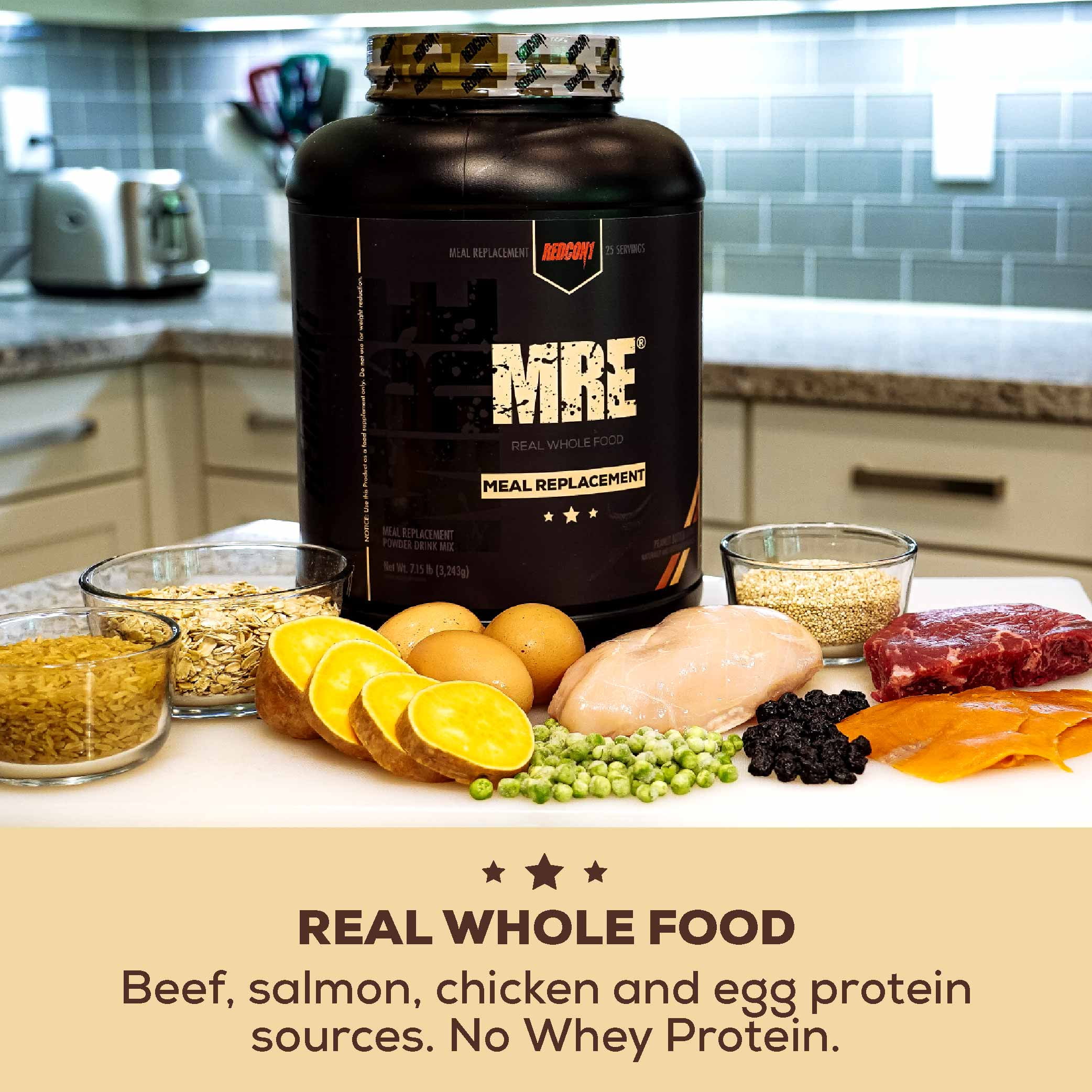 Redcon1, MRE 7lb, Real Whole Food Meal Replacement, Oatmeal Chocolate Chip, Powder, 25 Servings