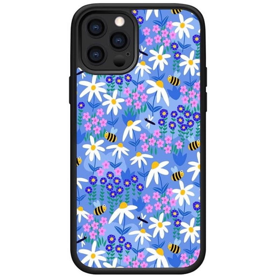 Compatible with iPhone 11 Pro case Soft TPU Glossy Flower Pattern Phone Case for Women and Girls