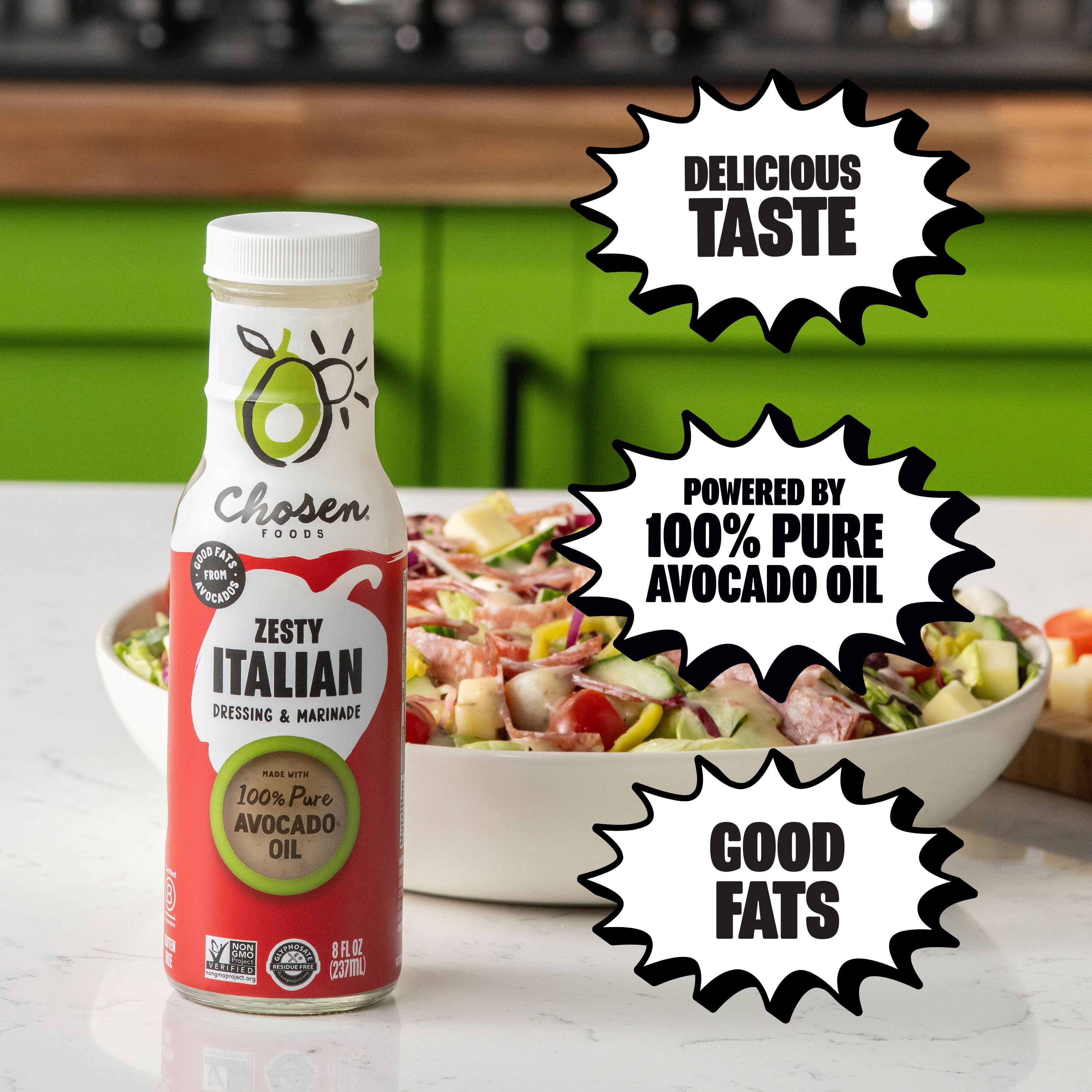 chosen foods classic ranch dressing Chosen Foods Classic Ranch Dressing & Dip, 8 fl oz, with Avocado Oil