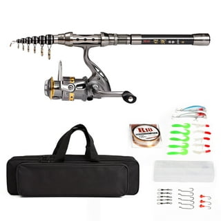 Spinning Fishing Rod And Reel Combo Line Lures Bag Hooks Float