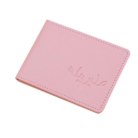Vintage PU Leather Ultra Thin Driving Documents Candy Color Wallet Credit Card Holder Driver License Cover ID Card Holder Auto License Bag PINK