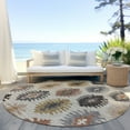 thumbnail image 6 of Addison Rugs Chantille Indoor/Outdoor Transitional Southwest Beige Washable Round Rug, 8' x 8', 6 of 6