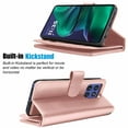 thumbnail image 4 of Wallet Case for Moto G Stylus 5G 2025 Wallet Case ,[9 Card Slots] Luxury PU Leather Credit Holder Carrying Folio Flip [Detachable] Kickstand Magnetic Phone Cover & Lanyard [Pink], 4 of 6
