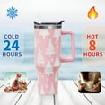 thumbnail image 4 of White Christmas Trees 40oz Tumbler Cup with Handle and Straw, Retro Xmas Snowflake Gifts for Women Girls, Winter Holiday Stainless Steel Water Bottle 1PC, 4 of 6
