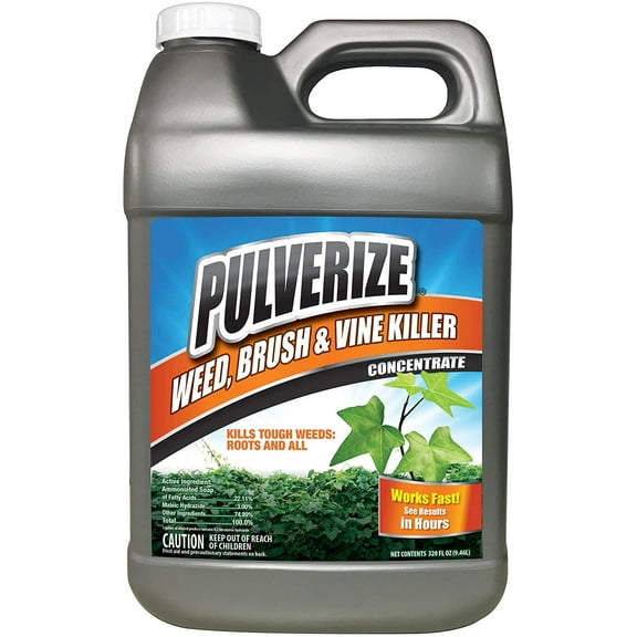 Pulverize Weed, Brush & Vine Killer Spray - Fast Acting, Weed Killer -2.5 Gallon Concentrate