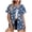 Multicolor, variant on Staron Summer Hawaiian Print Short Sleeve Button Down Shirt for Women Casual Vacation Floral Collared Blouse, XXL