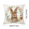 thumbnail image 3 of Uuiauoio Spring Easter Bunny Throw Pillow Covers Rabbit Decorative Pillows Case Soft Velvet Cushion Covers for Couch Sofa Patio Garden Spring Decor, 3 of 6