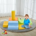 EUROCO 6 Pcs Foam Climbing Blocks for Toddlers, Foam Blocks Playset for Kids Crawl & Climb, Baby