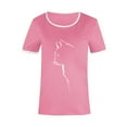 thumbnail image 3 of Honeeladyy Women's New Fashion Cat Print Casual Short Sleeve Top T-shirt womens tops clearance, 3 of 5