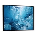 thumbnail image 2 of Designart "Blue Glacier Crystal Cascade" Landscapes Floater Framed Canvas Wall Art, 2 of 7