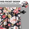 thumbnail image 5 of Pioneer Kitchen Curtains and Valance Set 36 Inch Tier Vintage Floral Rose Print 3 Pieces Set Dining Room Small Curtain Drapes Cafe Curtains Valance for Home Decor Rod Pocket, 5 of 6