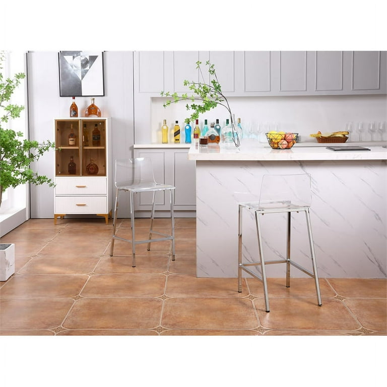 Low back acrylic counter stools new arrivals
