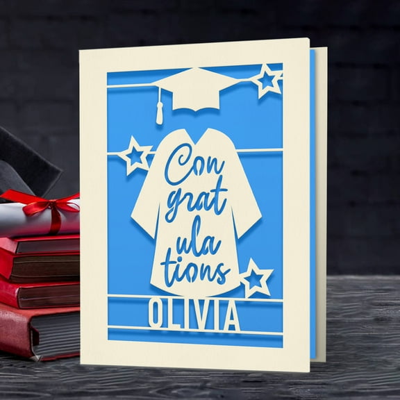 Personalized Graduation Cards Congratulations Greeting Cards with Envelope Custom Any Name for Him Her High School College Universary