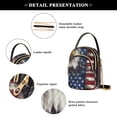 thumbnail image 4 of FORMRS Crossbody Bag for Women Quilted Travel Shoulder Cell Phone Purse with Chain Strap Handbag, Eagle Flag Pattern, 4 of 7