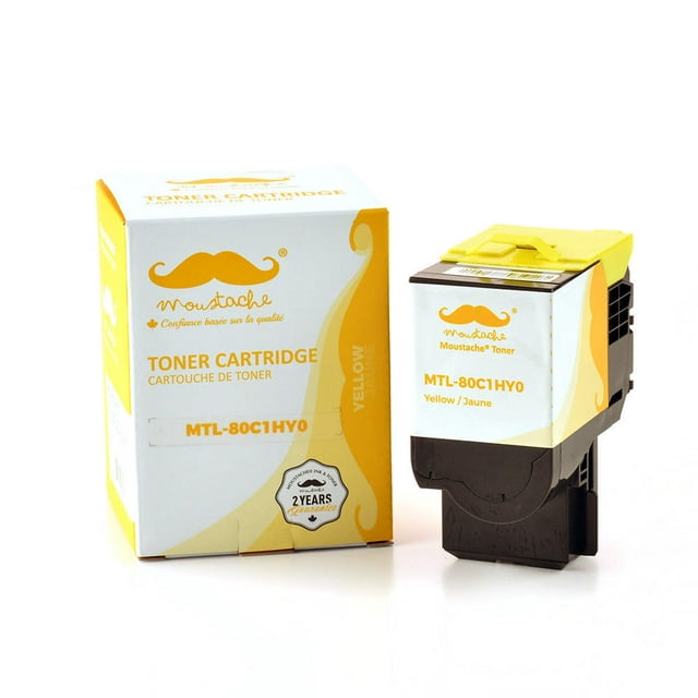 Lexmark Cartouche de Toner Jaune Compatible 80C1HY0 Rendement Élevé pour Lexmark CX410de CX410dte CX410e CX510de CX510dhe
