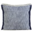 thumbnail image 2 of Woven Paths Bennett 20" x 20" Fringed Blue Cotton Adult Decorative Throw Pillow, 2 of 12