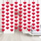 thumbnail image 1 of 10 coronas de fieltro rojas colgantes en forma de corazón, sin bricolaje, para bodas en el hogar o la oficina, 1 of 5