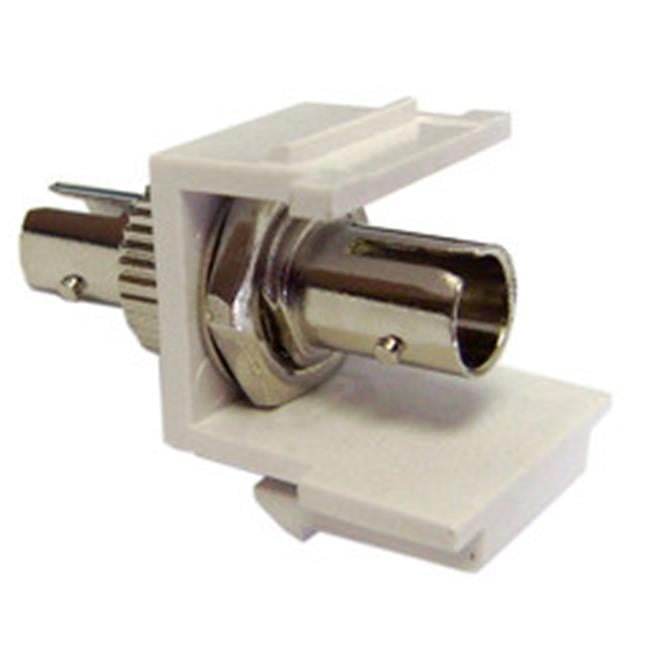 CableWholesale Keystone, White, ST Fiber Optic Network Coupler