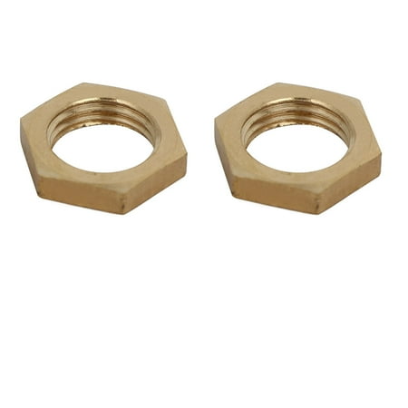 

Unique Bargains1/8BSP Female Thread Brass Pipe Fitting Hex Lock Nut 2pcs