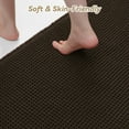 thumbnail image 2 of VUNATE Waffle Bathroom Rugs Ultra-Soft Non-Slip Bath Mat Super Absorbent Quick Dry Bath Rugs for Bathroom Floor Machine Washable Bathroom Mats with Tassels Boho Bathroom Decor 17"x24" Chocolate, 2 of 6