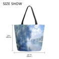 thumbnail image 5 of FORMRS Womens Canvas Tote Bag with Zipper Inner Pocket Shoulder Handbag, Plants and River, 5 of 7