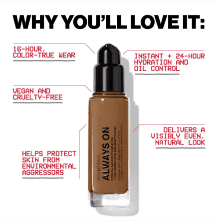 Always On Skin-Balancing Foundation with Hyaluronic Acid + Adaptogens M20N