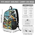 thumbnail image 3 of JIALIOU 14" Laptop Backpack Waterproof Airline Approved Stylish Casual Daypack for Travel Business College Work, Vibrant Woodblock Landscapes, 3 of 8