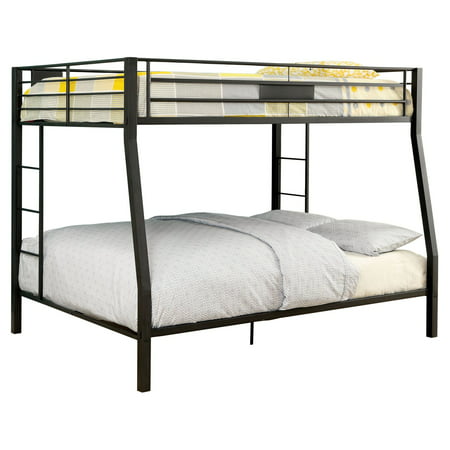 Over Queen Bunk Bed Black, Full Over Queen Bunk Bed With Staircase