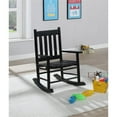 thumbnail image 2 of Pemberly Row Transitional Wood Slat Back Youth Rocking Chair in Black, 2 of 2