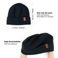thumbnail image 5 of WMCAPS Winter Beanie for Men Women, Fleece Lined Beanie Soft Warm Knit Hat Ski Stocking Cuffed Cap(Charcoal Gray), 5 of 7