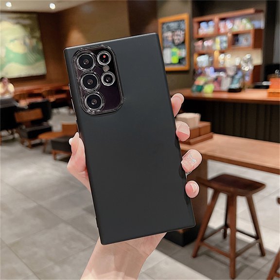 Compatible with Samsung S22 Ultra Slim Case with Camera Lens Protector Shockproof Anti-Scratch Case for Samsung S22 Ultra,Black