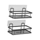 thumbnail image 5 of Estante de ducha, estantes de baño de montaje en pared con ganchos, cesta de ducha de baño autoadhesiva, soporte de ducha para 2 niveles, 5 of 9