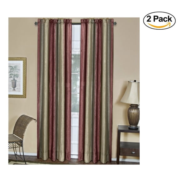 Achim Home Furnishings Ombre Window Panel, 50-Inch by 84-Inch, Burgundy (Set of 2)