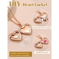 thumbnail image 6 of KeyStyle Heart Locket Necklace for Women Personalized Memorial Necklace that Holds Pictures Christmas Valentines Day Gifts for Her, 6 of 11
