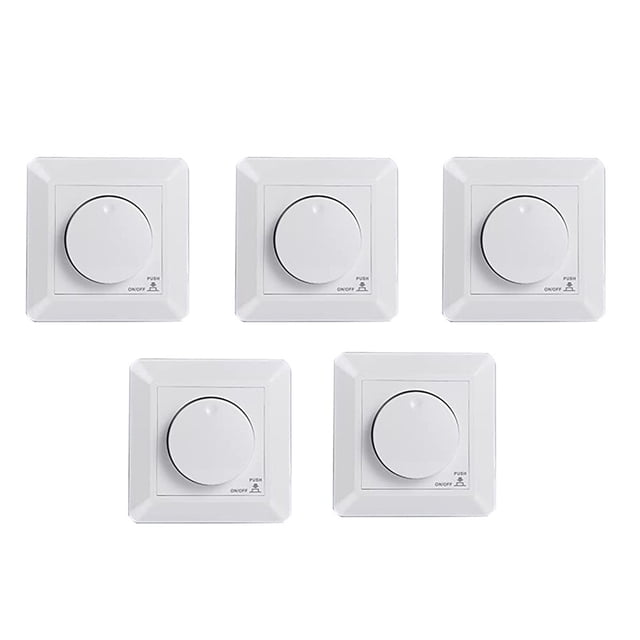 5X Interruptor de AtenuacióN LED, Atenuador de Montaje Empotrado para LED Atenuable y HalóGeno, 5-300 W Interruptor de AtenuacióN LED, Atenuador de Control de Fase