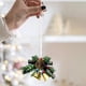 thumbnail image 5 of Isvgxsz Christmas Jingle Bell with Pine Cones Berries Xmas Silver Bell Hanging Ornament Special Design Jingle Bell Pendant for Christmas Tree Wreath Winter Holiday Party Home Decoration, 5 of 6
