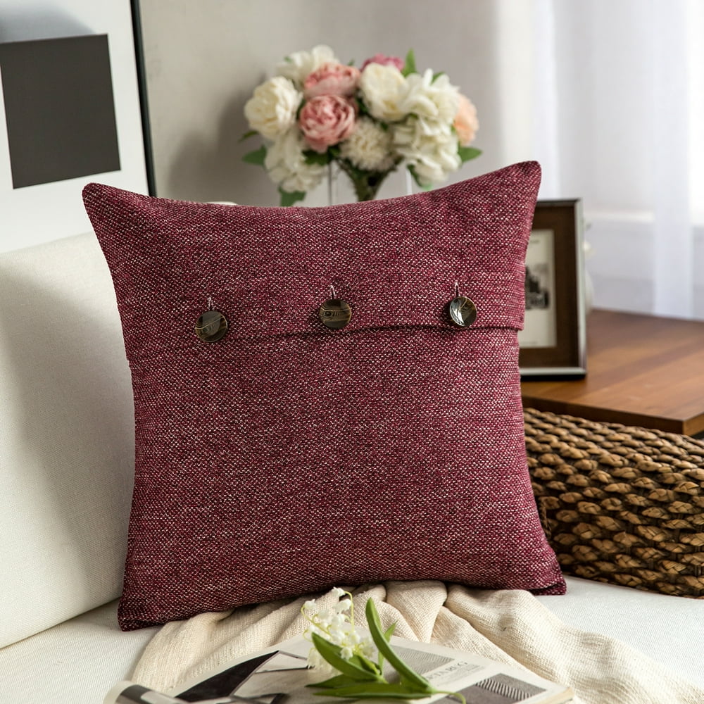Phantoscope Farmhouse Series Cotton Blend Decorative Throw Pillow with ...