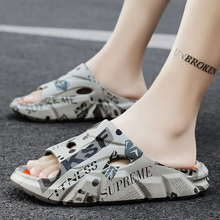 

Slippers Men‘s Shoes Outdoor Wear Summer Household Indoor Non-Slip Wear-Resistant Beach Slippers Men‘s Outdoor Soft Bottom Sandals for Men