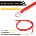 thumbnail image 4 of Cable Inversor de Batería Universal 5/16" Terminal 6 AWG 4.5FT Cable de Batería Cobre Estaño Rojo 1 Pc, 4 of 7
