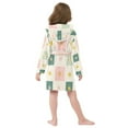 thumbnail image 7 of FORMRS Niños Bathrobe Unisex Hooded Robe Soft Plush Pajamas Sleepwear, Size 7-9T, Beige Abstract, 7 of 7