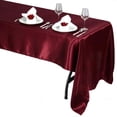 thumbnail image 2 of BalsaCircle 60" x 126" Satin Rectangular Tablecloth Burgundy Dining Table Linens, 2 of 3