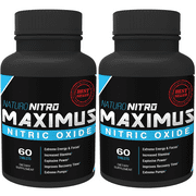 Naturo Sciences Naturo Nitro Maximus Nitric Oxide Booster, High Potency NO Booster 60 Ct, 2 Pack
