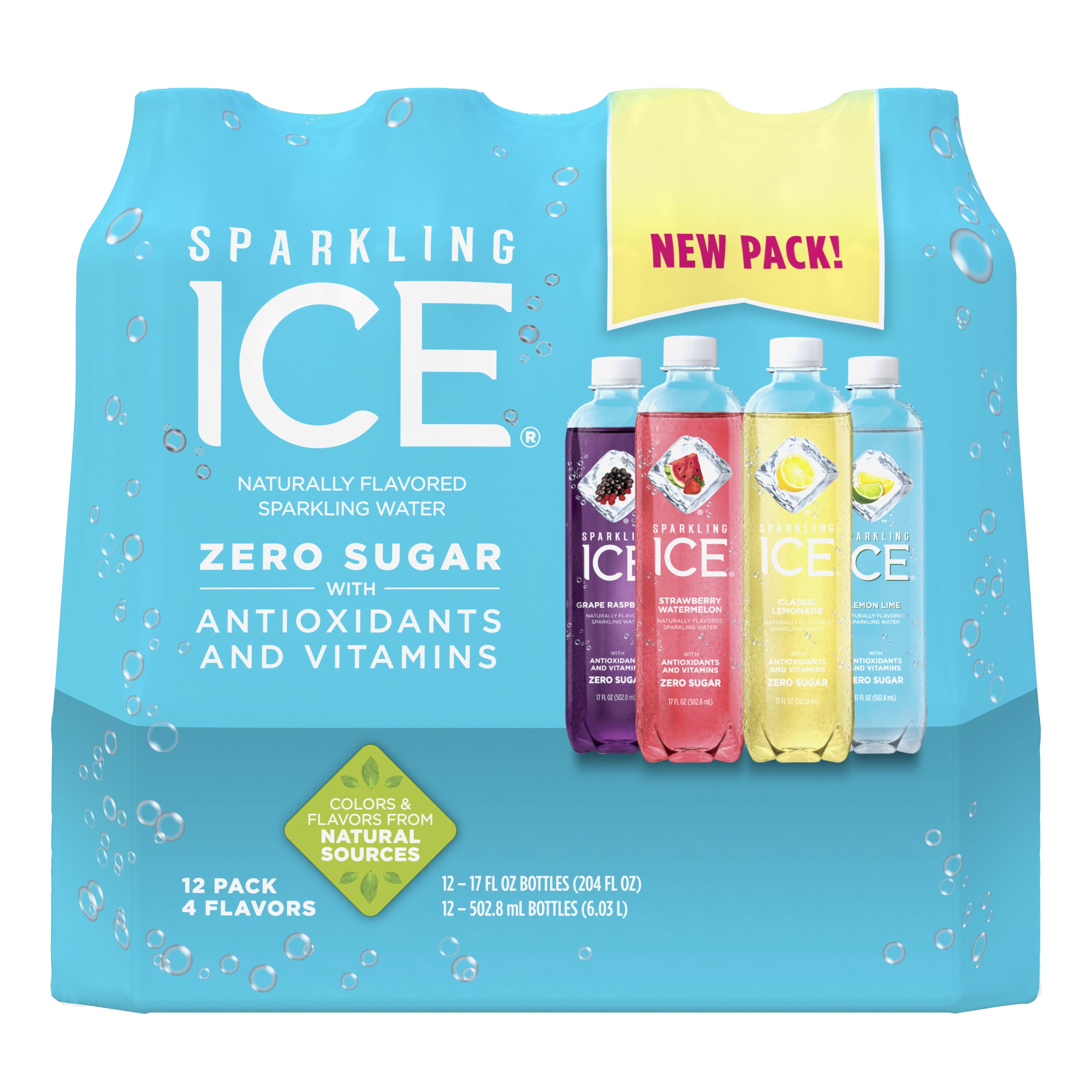 Sparkling Ice® Variety Pack, 17 Fl Oz, 12 Count (Grape Raspberry