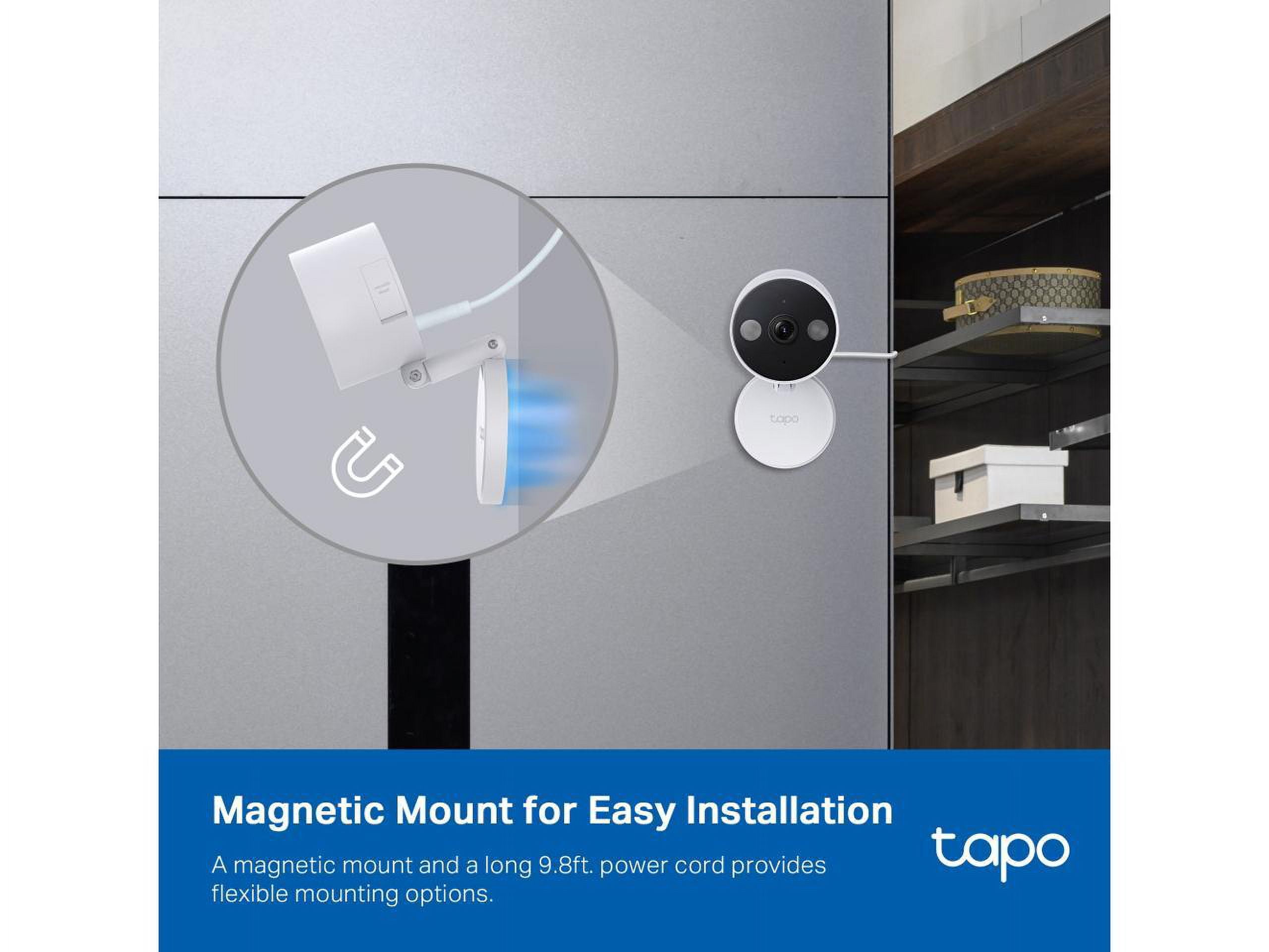 TP-Link Tapo C120 2K QHD Wi-Fi Indoor/Outdoor Security Camera with Color Night Vision, Motion Detection, microSD Storage
