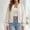 White, variant on Women's Open Front Knit Cardigan Long Sleeve Crew Neck Loose Lightweight Cropped Sweater Jacket Casual Soft Knit Outwear White