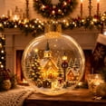 thumbnail image 5 of Christmas Ball Ornaments, Light-Up Village Snowman Scene Bauble, Warm LED Hanging Decor for Tree and Mantel Displays, 5 of 5